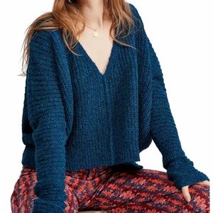 Free People Moon Beam Alpaca blend v-neck sweater